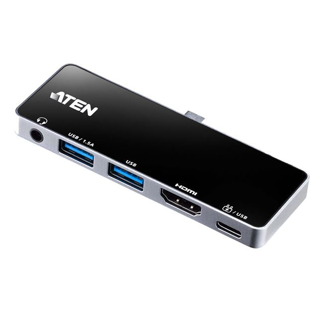 Aten USB-C Travel Dock with Power Pass-Through, Multiport connection, Supports DP1.4 with single HDMI video output, Designed for iPad Pro & Surface - Image 1