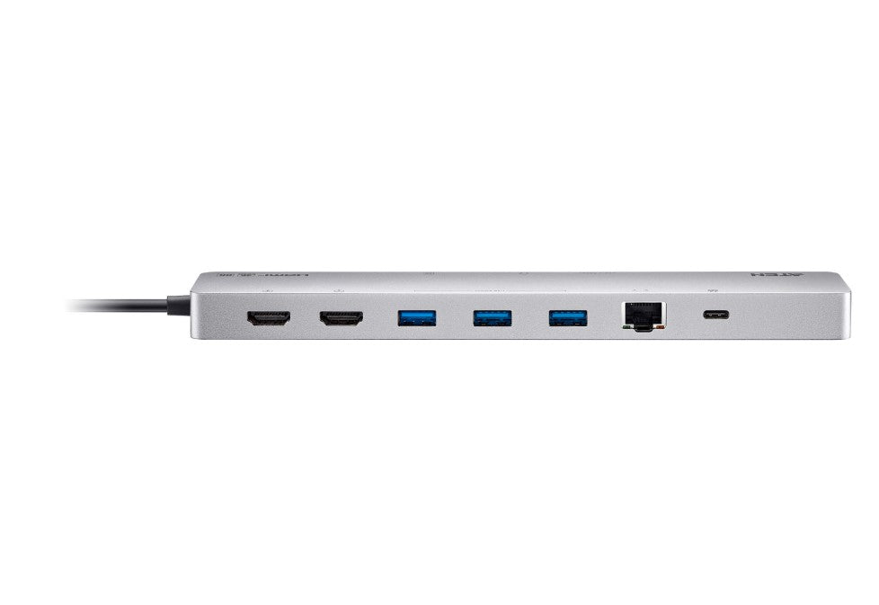 Aten 11-in-1 USB-C Multiport Dock with Power Pass-Through, 2x HDMI, 2x USB-C (1 for power delivery & 1 for data transmission), 3x USB Type-A, 1x SD, 1 - Image 2