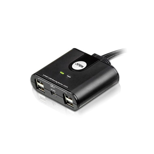 Aten Peripheral Switch 2x4 USB 2.0, 2x PC, 4x USB 2.0 Ports, Remote Port Selector, Plug and Play, Hot Pluggable - Image 1