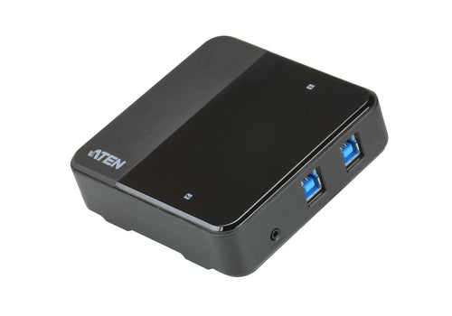 Aten Peripheral Switch 2x4 USB 3.1 Gen1, 2x PC, 4x USB 3.1 Gen1 Ports, Remote Port Selector, Plug and Play - Image 1