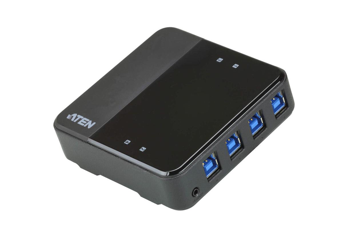 Aten Peripheral Switch 4x4 USB 3.1 Gen1, 4x PC, 4x USB 3.1 Gen1 Ports, Remote Port Selector, Plug and Play - Image 1