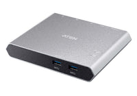 Aten Sharing Switch 2x2 USB-C, 2x Devices, 2x USB 3.2 Gen2 Ports, Power Passthrough, Remote Port Selector, Plug and Play - Image 1