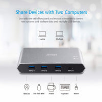 Aten Sharing Switch Gen2 2x4 USB-C, 2x PC, 4x USB 3.2 Gen2 Ports (1x USB-C), Power Passthrough, OSX & Windows Compatible, Plug and Play - Image 4