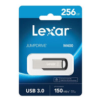Lexar M400 256GB JumpDrive® USB3.0 Flash Drive, up to 150MB/s read the stylish metal and key ring design lets you easily transfer files anywhere - Image 2
