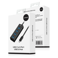 mbeat® USB-C to 4-Port 3.0 Hub - Black USB 3.0 transfer speeds up to 5Gbps Material: ABS Plastic Cable Length: 200mm Weights: 36g - Image 4