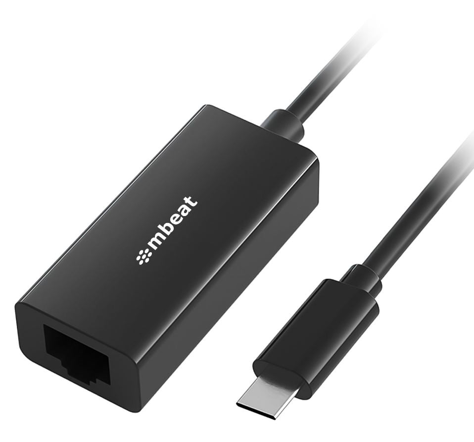 mbeat®  USB-C Gigabit Ethernet Adapter - Black Fast and secure RJ45, up to 1000Mbps speed. Plug-and-play Compact and lightweigh - Image 5