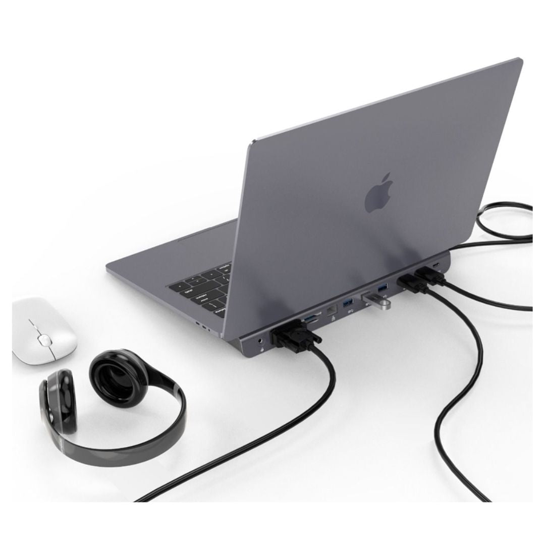 mbeat® Elite Triple Display USB-C Docking Station with 100W Power Delivery 1xHDMI, 1x DisplayPort, 1x VGA, 2x USB 3.0, 1x USB 2.0, MicroSD, 1x RJ45 - Image 3
