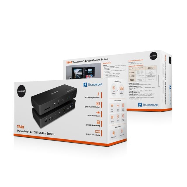 mbeat Thunderbolt™4 / USB4 Docking Station – 40Gbps, Dual 4K/8K, 96W PD, 2.5GbE, HDMI 2.1, 12 Ports - Image 4