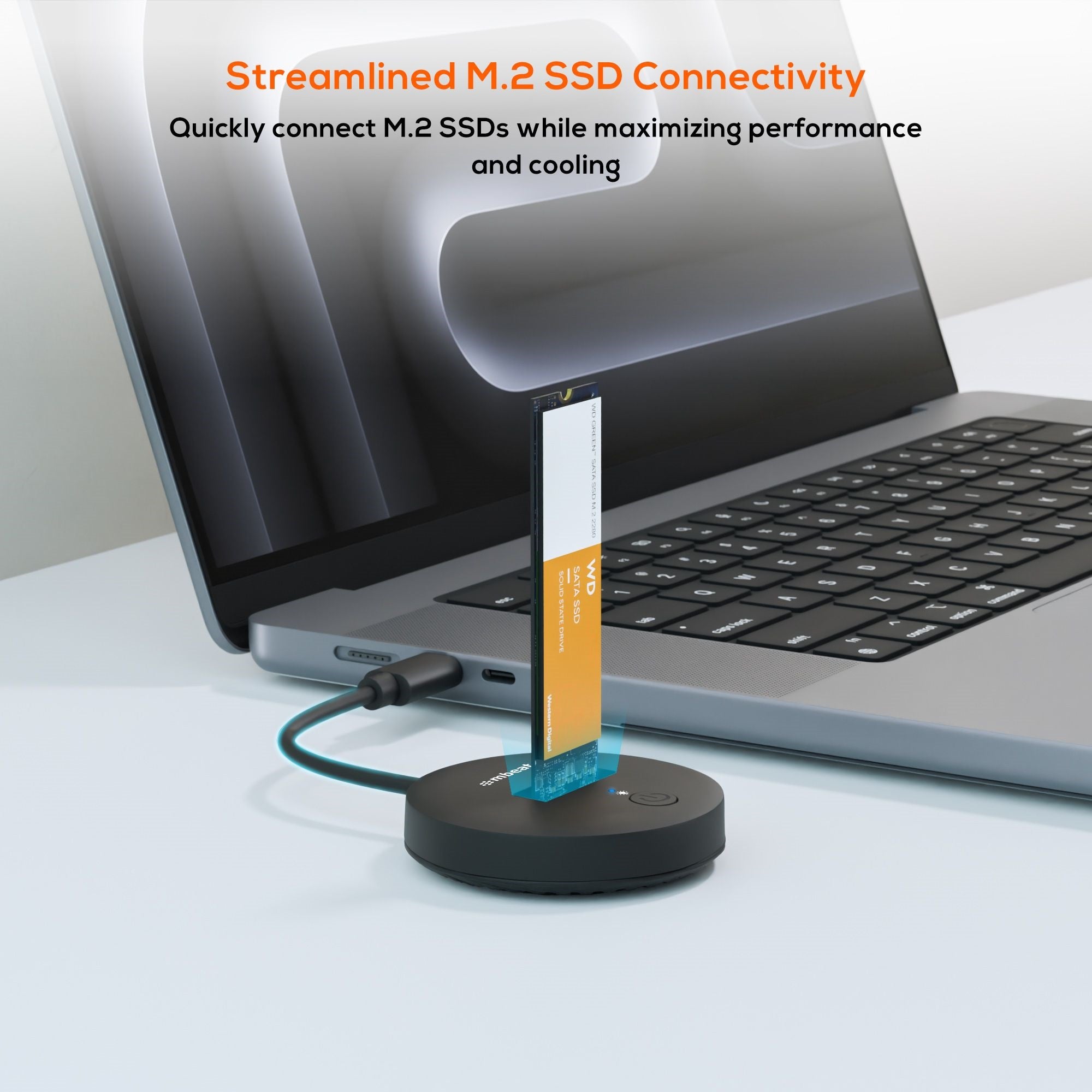 mbeat® H1 USB 3.2 Gen2 10Gbps M.2 NVMe & SATA SSD Mini Dock (Black) Data Speed: Maximum up to 10Gbps Product Weight (with Cable): 37.8g - Image 2