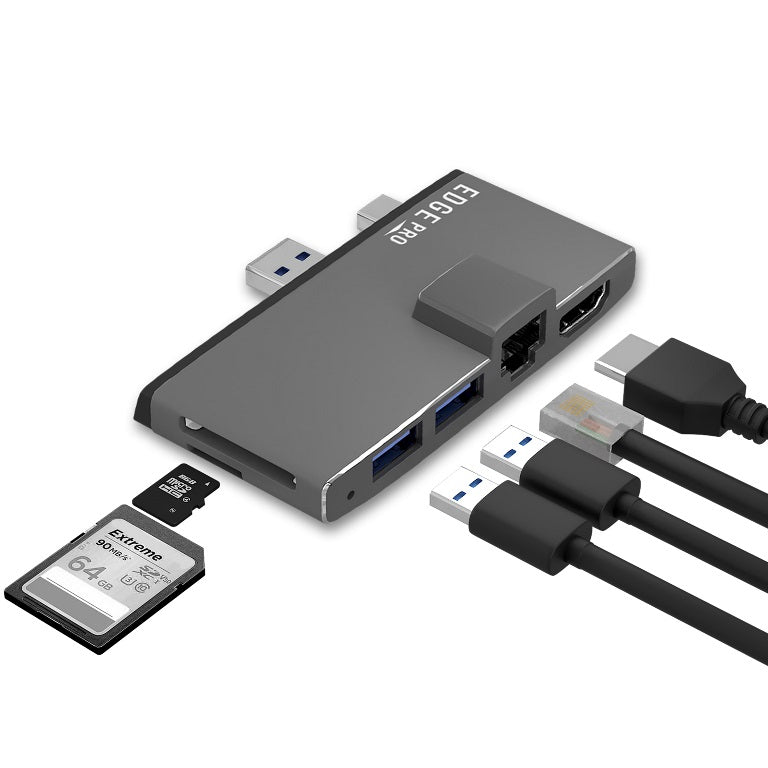 mbeat®  Edge Pro Multifunction USB- C Hub for Microsoft Surface Pro 5/6  Metal Grey (HDMI, LAN, USB 3.0 Hub - Image 5