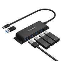 mbeat® Mountable 4-Port USB-A & USB-C Adapter Hub - 60cm Data Cable, USB 3.0, 2.0 High-Speed Data Port Expansion, Save Space Mounting Solution - Image 5