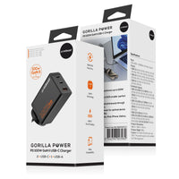 mbeat® Gorilla Power PD 100W GaN II USB-C Charger 50% smaller than the standard Supports a wide range of devices Product Weight: 180g - Image 4
