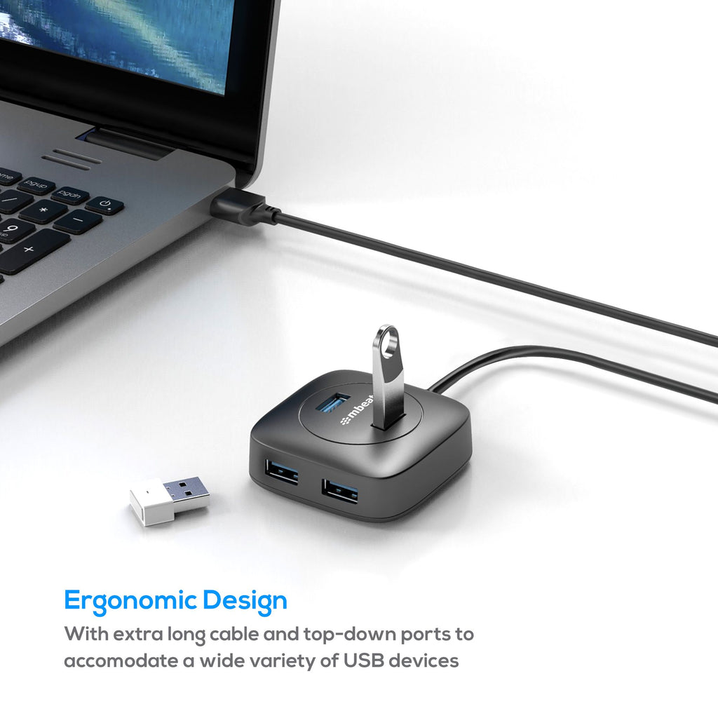 mbeat®  4-Port USB 3.0 Hub - High Speed Data Transfer speed: Up to 5Gbps Compatible with USB 2.0/3.0 devices Product Weight: 95g - Image 3