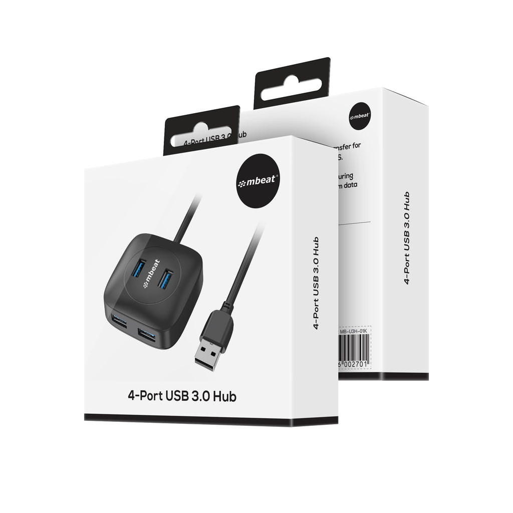 mbeat®  4-Port USB 3.0 Hub - High Speed Data Transfer speed: Up to 5Gbps Compatible with USB 2.0/3.0 devices Product Weight: 95g - Image 4