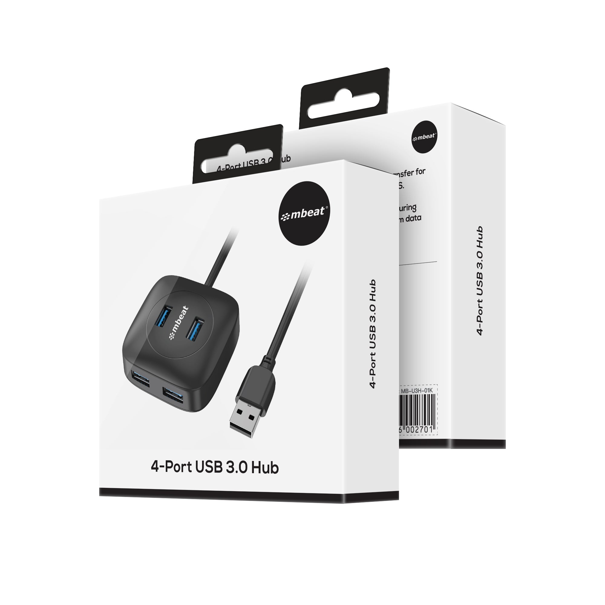 mbeat®  4-Port USB 3.0 Hub - High Speed Data Transfer speed: Up to 5Gbps Compatible with USB 2.0/3.0 devices Product Weight: 95g - Image 4