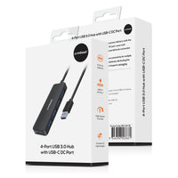 mbeat® 4-Port USB 3.0 Hub with USB-C DC Port  Compact and Portable Design  Expandable Connectivity Data Transfer Speed: 5Gbps Weight: 32g - Image 4