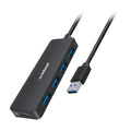 mbeat® 4-Port USB 3.0 Hub with USB-C DC Port  Compact and Portable Design  Expandable Connectivity Data Transfer Speed: 5Gbps Weight: 32g - Image 1