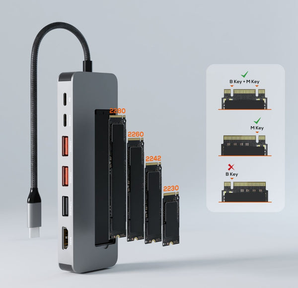 mbeat® mbeat Elite 9-in-1 USB-C Multiport Hub with Built-in M.2 NVMe SSD Enclosure