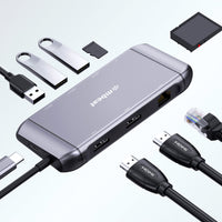 mbeat®  Elite X11 Dual Display Docking Station - 2x 4K HDMI, 1xUSB-C Power Delivery 100W, 3xUSB 3.0, MicroSD/SD Card, 1x RJ45 - Image 2