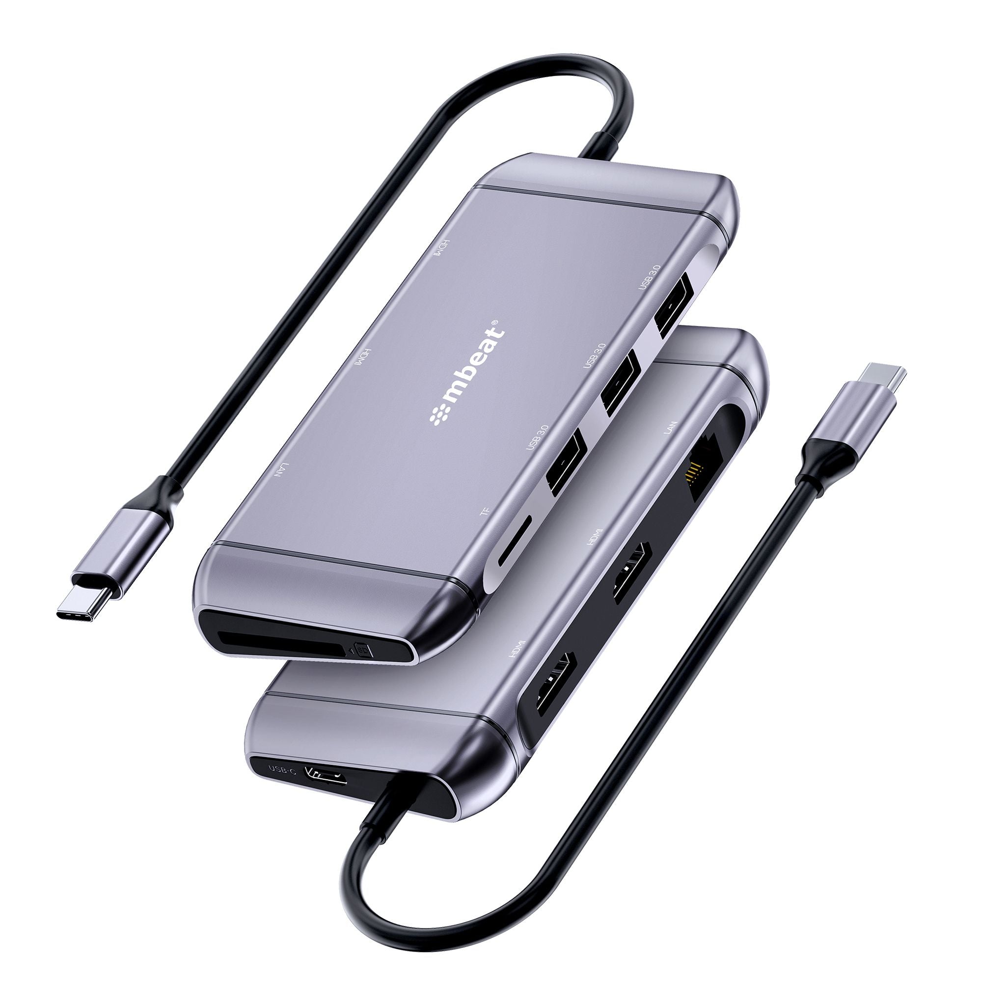 mbeat®  Elite X11 Dual Display Docking Station - 2x 4K HDMI, 1xUSB-C Power Delivery 100W, 3xUSB 3.0, MicroSD/SD Card, 1x RJ45 - Image 1
