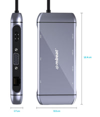 (LS) mbeat® Elite X9 9-in-1 Multifunction USB-C Docking Station 1x HDMI, 1x VGA 1x USB-C Power Delivery 100W, 3x USB 3.0, MicroSD/SD Card - Image 2