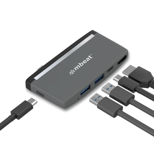 (LS) mbeat® Essential Pro  5-IN-1 USB- C Hub (4k HDMI Video, USB-C PD Pass Through Charging, USB 3.0 x 2, USB-C x 1) USB 3.0 Speed: Up to 5Gbps - Image 1