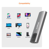 mbeat® 10Gbps M.2 NVMe SATA SSD Enclosure  Easily install  Versatile Storage Options up to 4TB USB Connectivity with 2-in-1 Cable Package Weight: 102g - Image 3