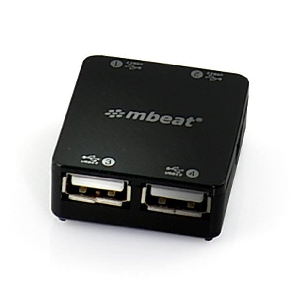 mbeat® 4 Port USB 2.0 Hub - USB 2.0 Plug and Play/ High Speed Interface/ Ideal for Notbook/PC/MAC users USB 2.0 Speed up to 480Mbps (EOL) - Image 1