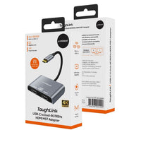 mbeat® Tough Link USB-C to Dual 4K/60Hz HDMI MST Adapter 4K (3840x2160) @ 60Hz, 4K (3840x2160) @ 30Hz, 2K (2560x1440) @ 60Hz- Space Grey - Image 4