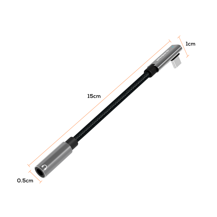 mbeat® Elite USB-C to 3.5mm Audio Adapter - Add Headphone Audio Jack to USB-C Computers, Laptops, Notebooks, Tablets, Smartphones -  Space Grey - Image 3