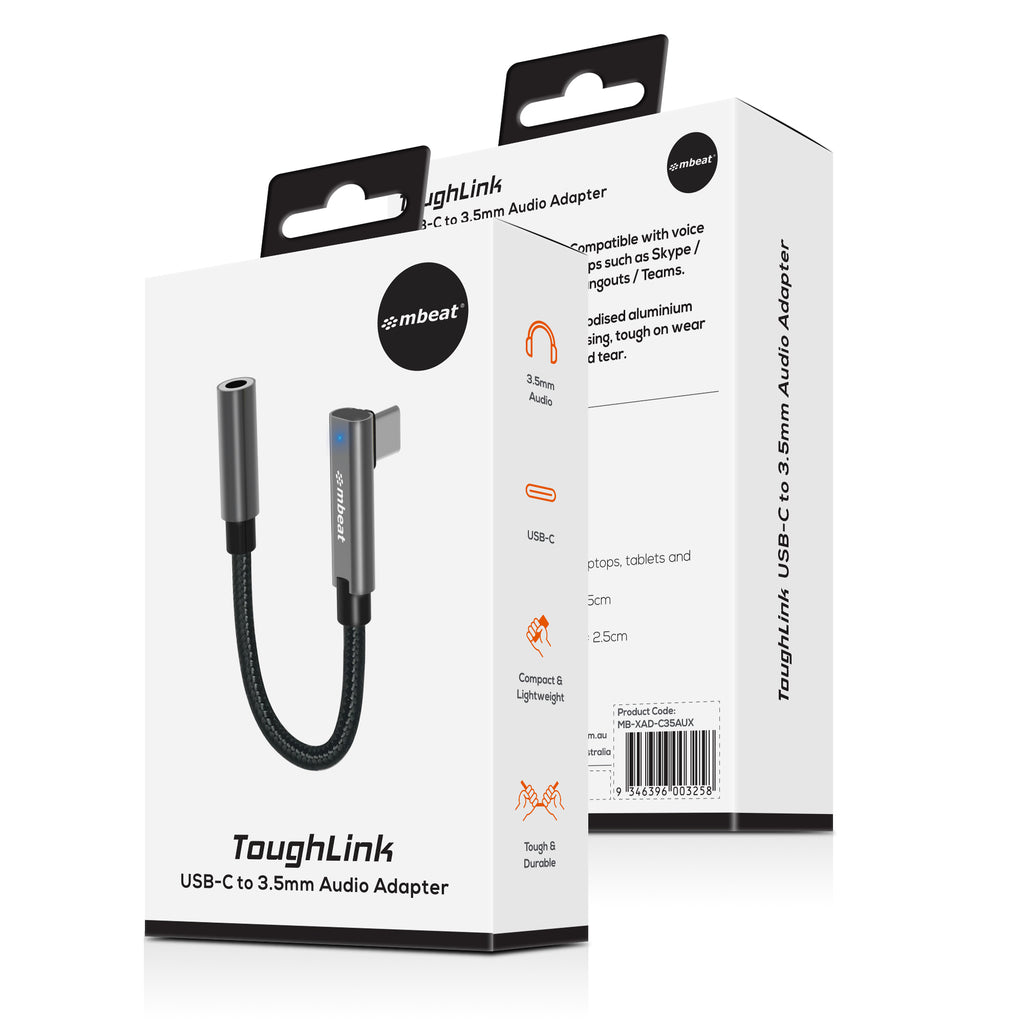mbeat® Elite USB-C to 3.5mm Audio Adapter - Add Headphone Audio Jack to USB-C Computers, Laptops, Notebooks, Tablets, Smartphones -  Space Grey - Image 4