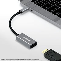 (LS) mbeat® Elite USB-C to Display Port Adapter  -Converts USB-C to DisplayPort female port, 4K@60Hz (3840×2160),  15cm - Space Grey Weight: 30g - Image 3