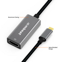 mbeat® Elite USB-C to HDMI Adapter - Converts USB-C  to HDMI Female Port, Supports 4K@60Hz (3840×2160), Gold Plated, Aluminium, Nylon braided Cable - Image 2