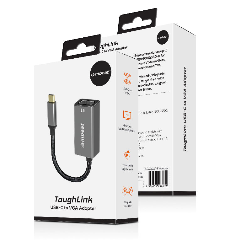 (LS) mbeat® Elite USB-C to VGA Adapter - Coverts USB-C to VGA Female Port,  Supports up to1920×1080@60Hz - Space Grey Weight: 30g - Image 4