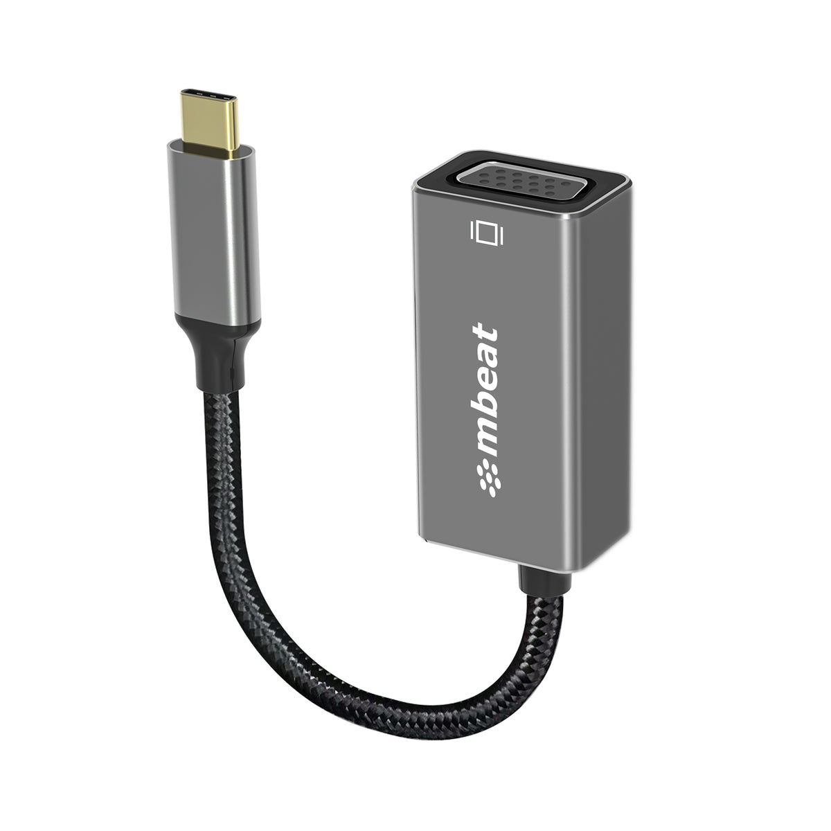 mbeat® Elite USB-C to VGA Adapter - Coverts USB-C to VGA Female Port,  Supports up to1920×1080@60Hz - Space Grey Weight: 30g - Image 1