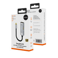 mbeat® Tough Link USB-C to HDMI Adapter with 100W PD - Space Grey  5V-20V/5A, 100W PD  Up to 4K (3840 x 2160) @60Hz - Image 4