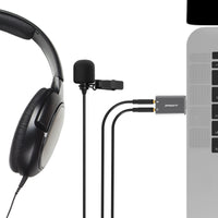 mbeat® Elite USB to 3.5mm Audio and Microphone Adapter - Add Headphone Audio Jack to USB-A Computers, Laptops, Notebooks - Space Grey - Image 3