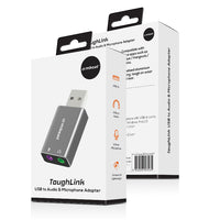 mbeat® Elite USB to 3.5mm Audio and Microphone Adapter - Add Headphone Audio Jack to USB-A Computers, Laptops, Notebooks - Space Grey - Image 4