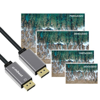 mbeat® Tough Link 1.8m Display Port Cable v1.4 - Connects Computer, Laptop to HDTV, Monitor, Gaming Console, Supports 8K@60Hz (7680×4320) -Space Grey - Image 3