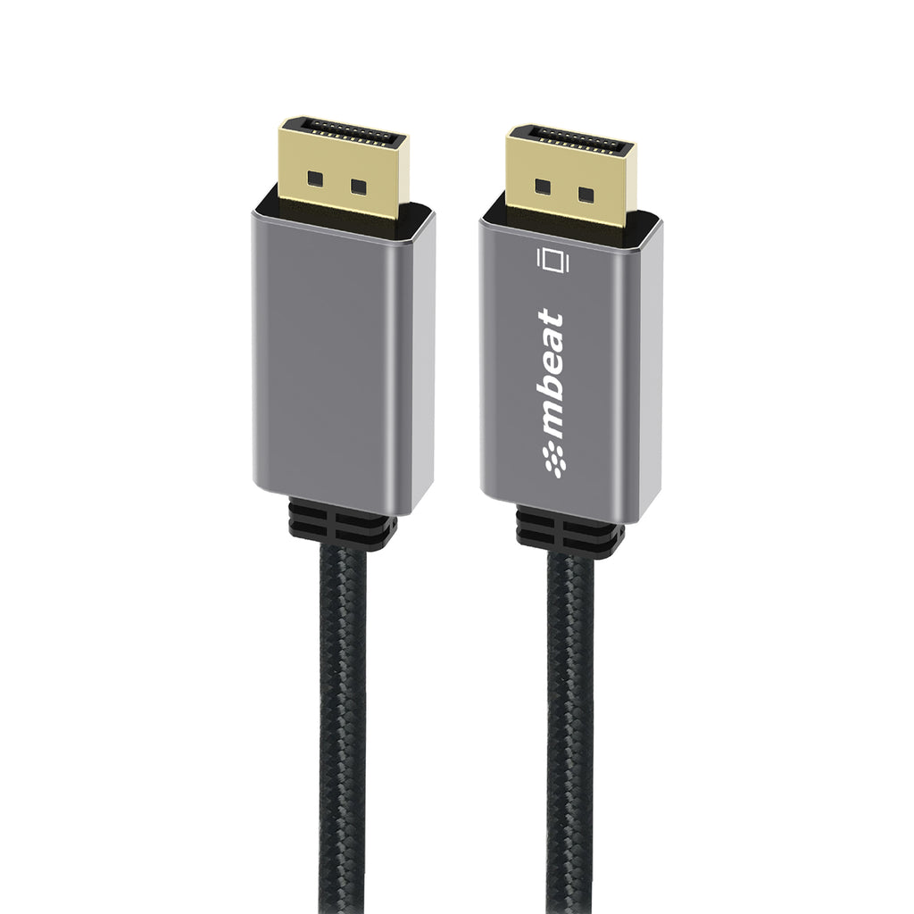 mbeat® Tough Link 1.8m Display Port Cable v1.4 - Connects Computer, Laptop to HDTV, Monitor, Gaming Console, Supports 8K@60Hz (7680×4320) -Space Grey - Image 1
