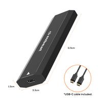 mbeat® Elite USB-C to M.2 SSD Enclosure - Pocket Size, Ultra Durable, Supports M Key, B+M Key SSD Size 2230, 2242, 2260, 2280, NVME, SATA, 50cm Cable - Image 3