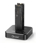 Oxhorn Dual Bay M.2 SSD Docking Station USB 3.2 Gen 2x2 M.2 NVMe SSD 16TB 10Gbp Supports Macs Windows Android Linux 2230/2242/2260/2280/22110 - Image 1