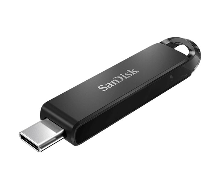 SanDisk Ultra USB Type-C Flash Drive, CZ460 64GB, USB Type C 3.1, Black, Super-thin Retractable, 5Y - Image 1