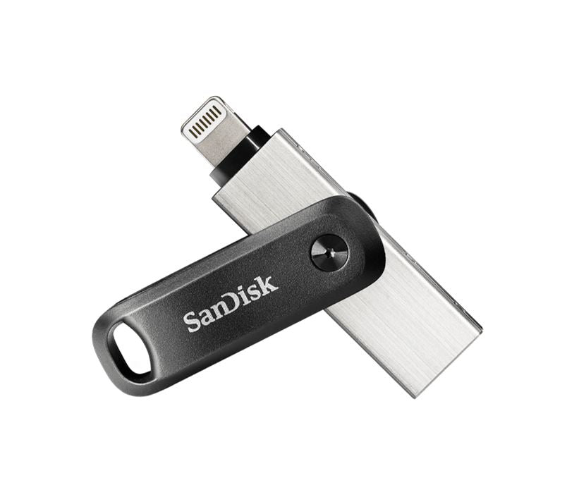 SanDisk 128G iXpand Flash Drive Go SDIx60N USB-A Lightning USB 3.0 Silver password-protect for iPhone & iPad 1 yrs warranty - Image 1