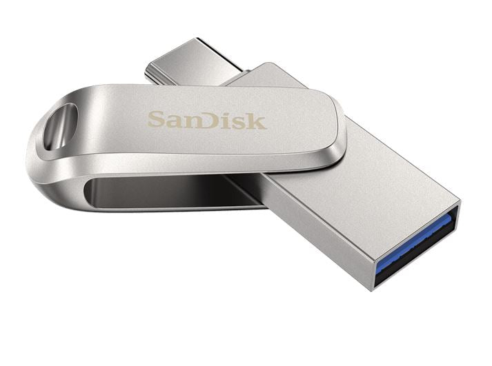 SanDisk 32GB Ultra Dual Drive Luxe USB-C & USB-A Flash Drive Memory Stick 150MB/s USB3.1 Type-C Swivel for Android Smartphones Tablets Macs PCs - Image 2