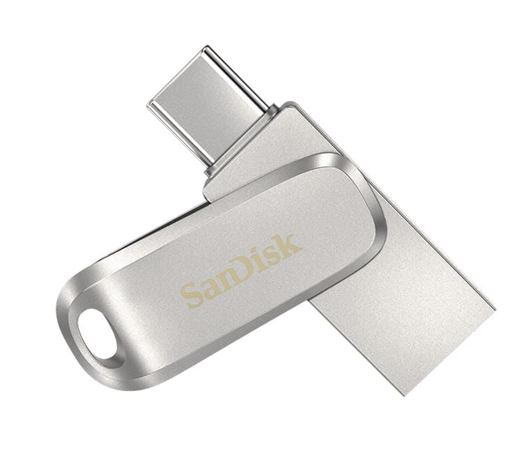 SanDisk 512GB Ultra Dual Drive Luxe USB-C & USB-A Flash Drive Memory Stick 150MB/s USB3.1 Type-C Swivel for Android Smartphones Tablets Macs PCs - Image 1