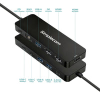 Simplecom CHT811 11-in-1 USB-C 4K Triple Display MST Docking Station with Dual HDMI DP - Image 4