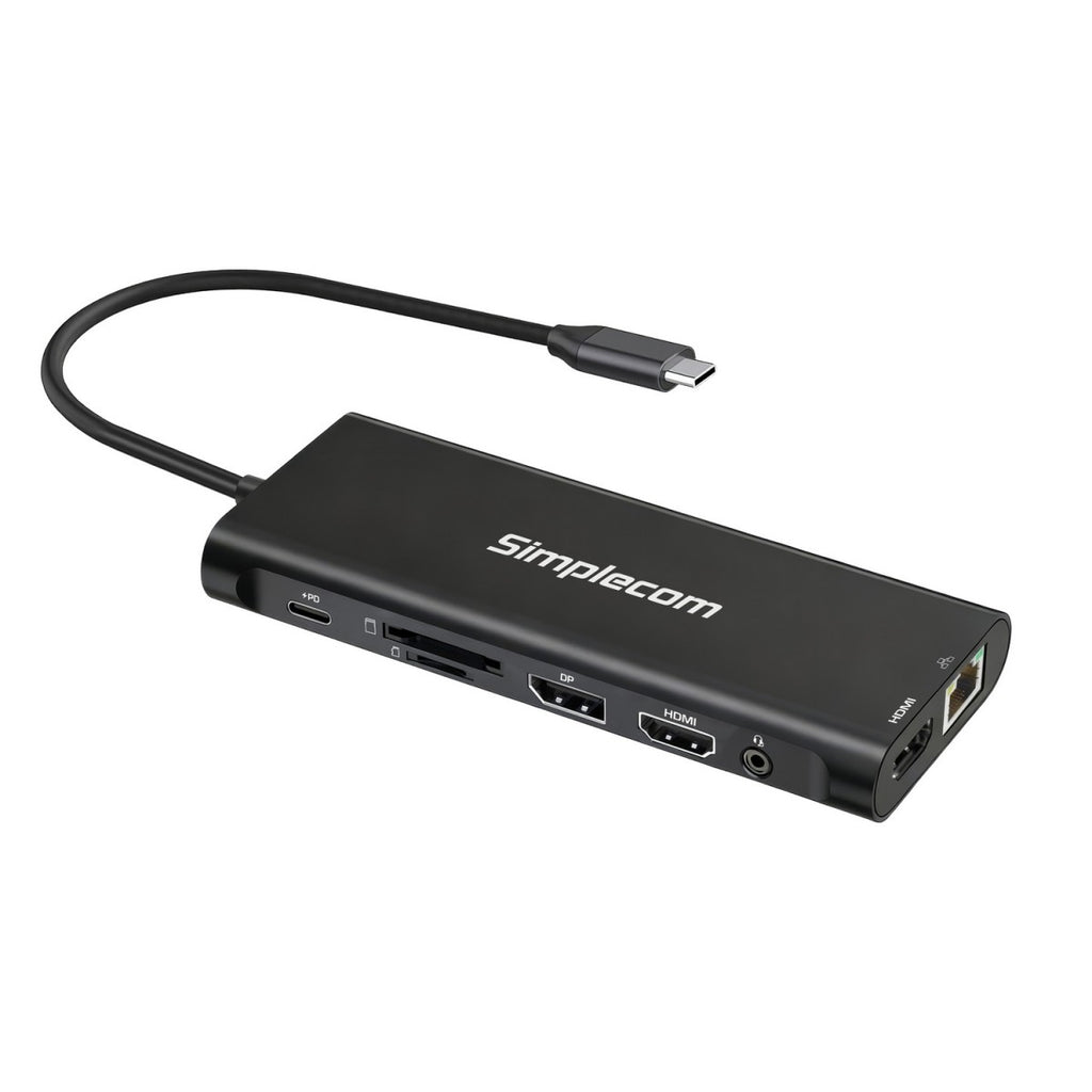 Simplecom CHT814 14-in-1 USB-C 4K Triple Display MST Docking Station with Dual HDMI DP - Image 1