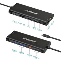 Simplecom CHT814 14-in-1 USB-C 4K Triple Display MST Docking Station with Dual HDMI DP - Image 4