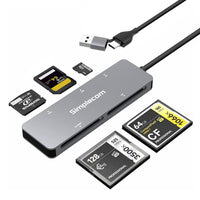 Simplecom CR407 5-Slot SuperSpeed USB 3.0 and USB-C to CFast/CF/XD/SD/MicroSD Card Reader - Image 2